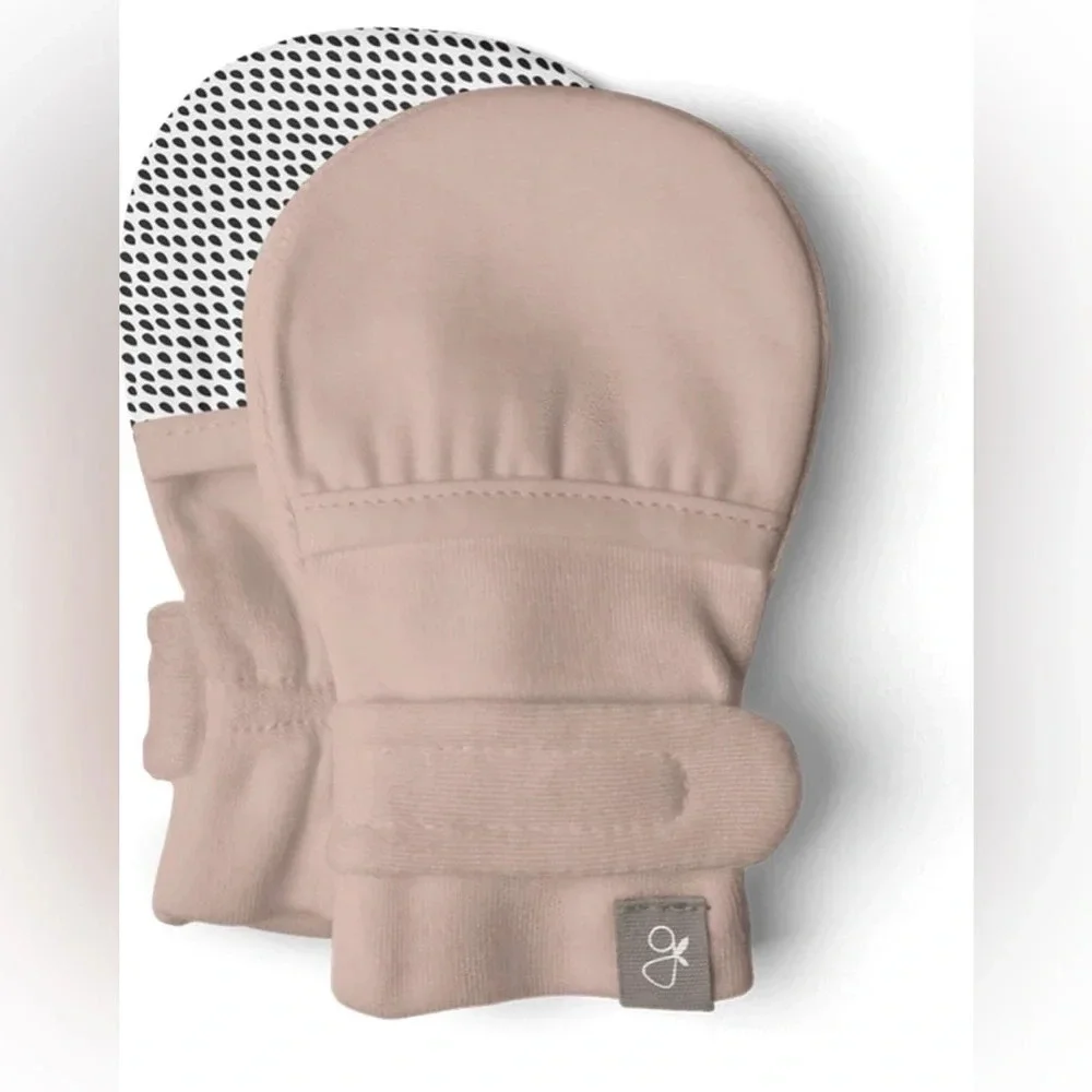 Organic Goumi Baby Mitts, Anti-Scratch 0-3mth Mittens Soft Stay-On Mitts NEW